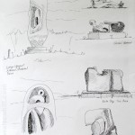 Henry Moore Foundatio: Drawings during visit to The Henry Moore Foundation, Perry Green, Essex.