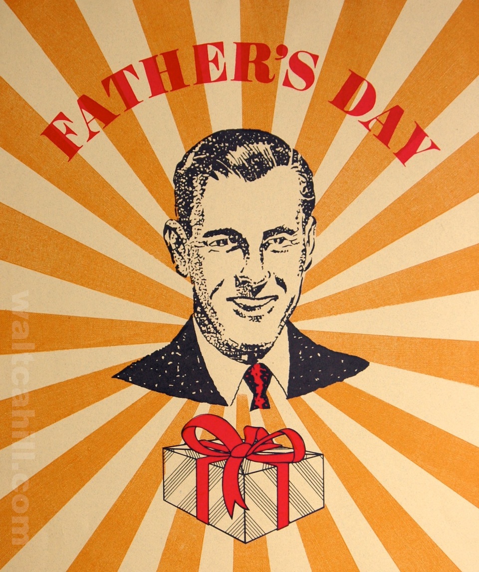 Retro Fathers Day Illustration