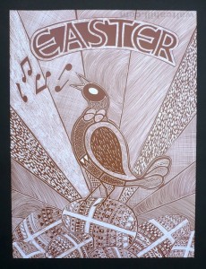 Easter Scaperboard 1 (brown)
