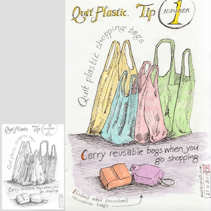 Quit Plastic: Tip Number One [adjusted and coloured]