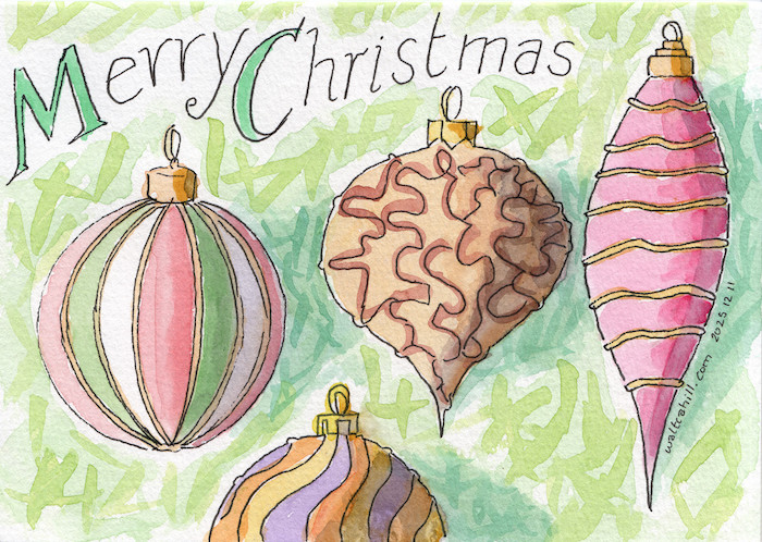 Baubles Christmas Cards