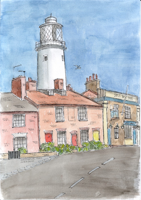 Southwold Lighthouse and Sole Bay Inn