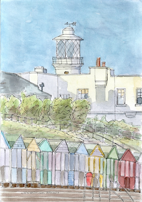 Southwold Beach Huts and Lighthouse